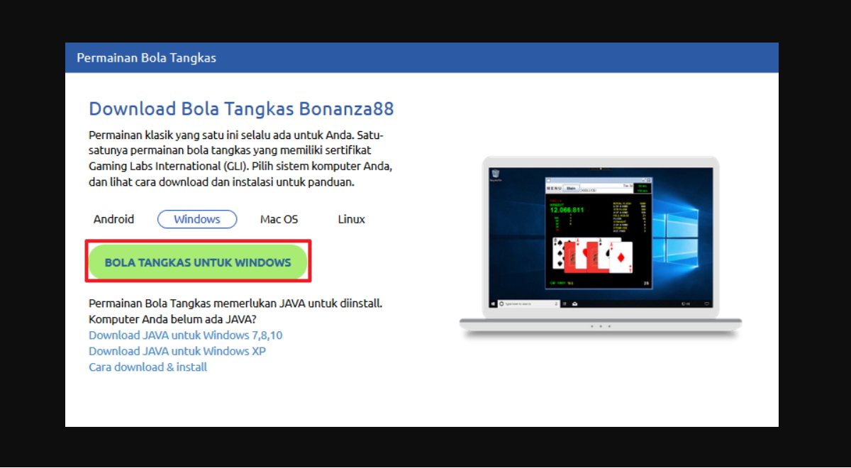 Download permainan bola tangkas gratis untuk windows