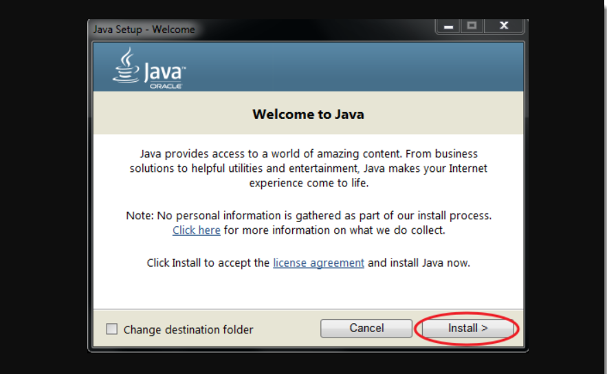 eksekusi instalasi java