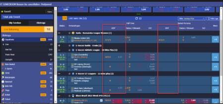 hdp dalam judi bola