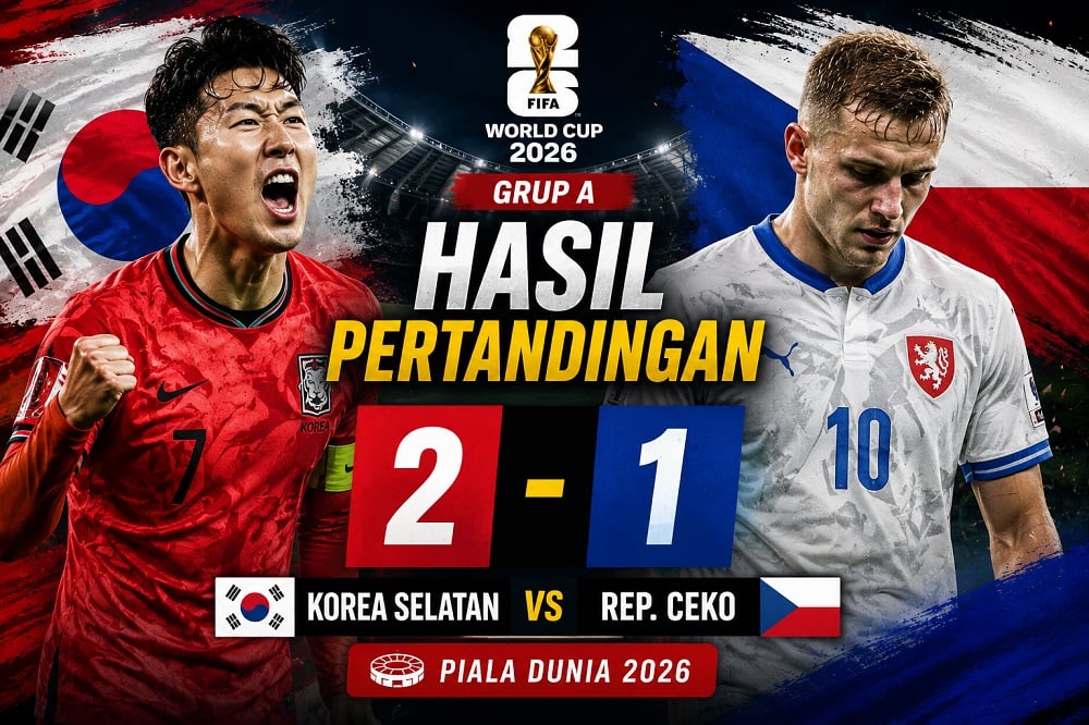 Korea Selatan mengalahkan Republik Ceko 2-1 pada pertandingan Grup A Piala Dunia 2026.