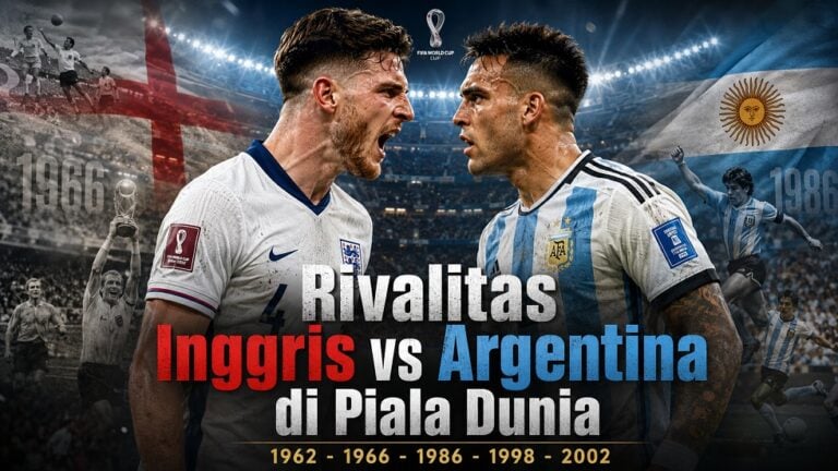 Sejarah pertemuan Inggris vs Argentina di Piala Dunia.