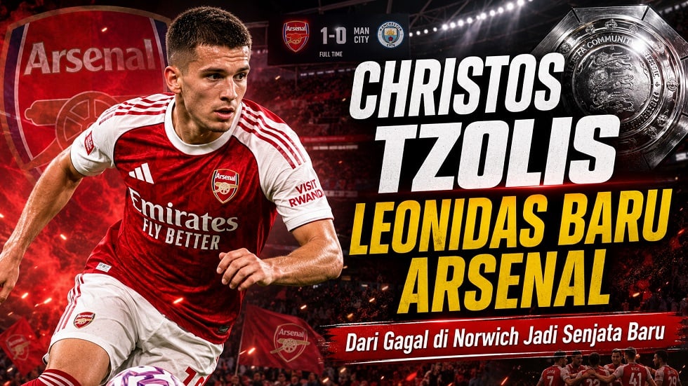 Christos Tzolis bangkit dari kegagalan di Norwich dan kini bersinar bersama Arsenal.