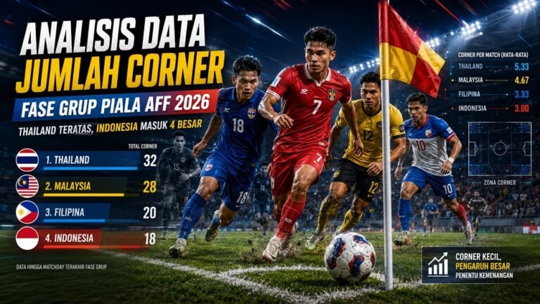 Analisis lengkap jumlah corner Piala AFF 2026.