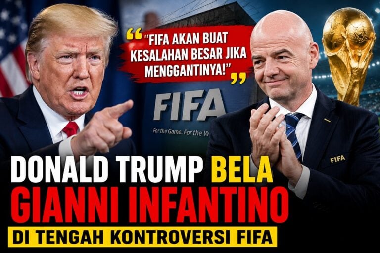 Donald Trump membela Gianni Infantino di tengah kontroversi rencana FIFA menjual sekitar 20 persen saham bisnis komersial Piala Dunia.
