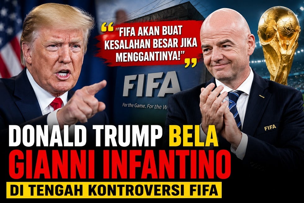Donald Trump membela Gianni Infantino di tengah kontroversi rencana FIFA menjual sekitar 20 persen saham bisnis komersial Piala Dunia.