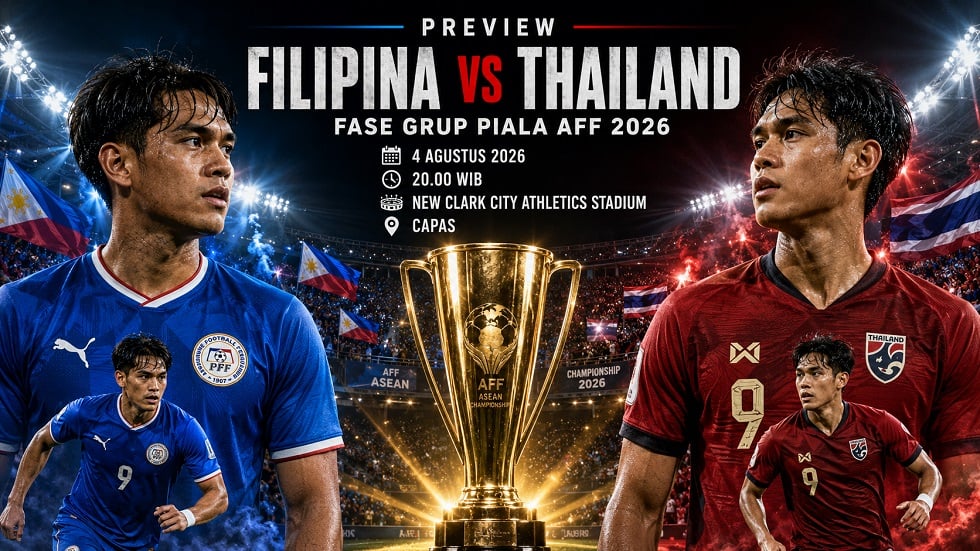 Preview Filipina vs Thailand pada pertandingan Piala AFF 2026.