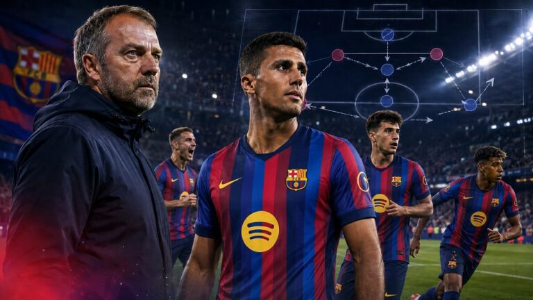 Formasi Barcelona racikan Hansi Flick usai kedatangan Rodri. Simak peran Pedri, De Jong, Gavi, serta perubahan strategi Blaugrana.