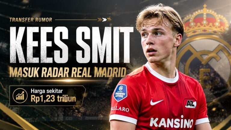 Real Madrid kembali memantau Kees Smit. Gelandang AZ Alkmaar itu dihargai sekitar Rp1,23 triliun dan dibantu Jorge Mendes mencari opsi transfer.