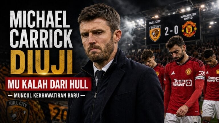 Michael Carrick mendapat ujian besar setelah Manchester United kalah 0-2 dari Hull.