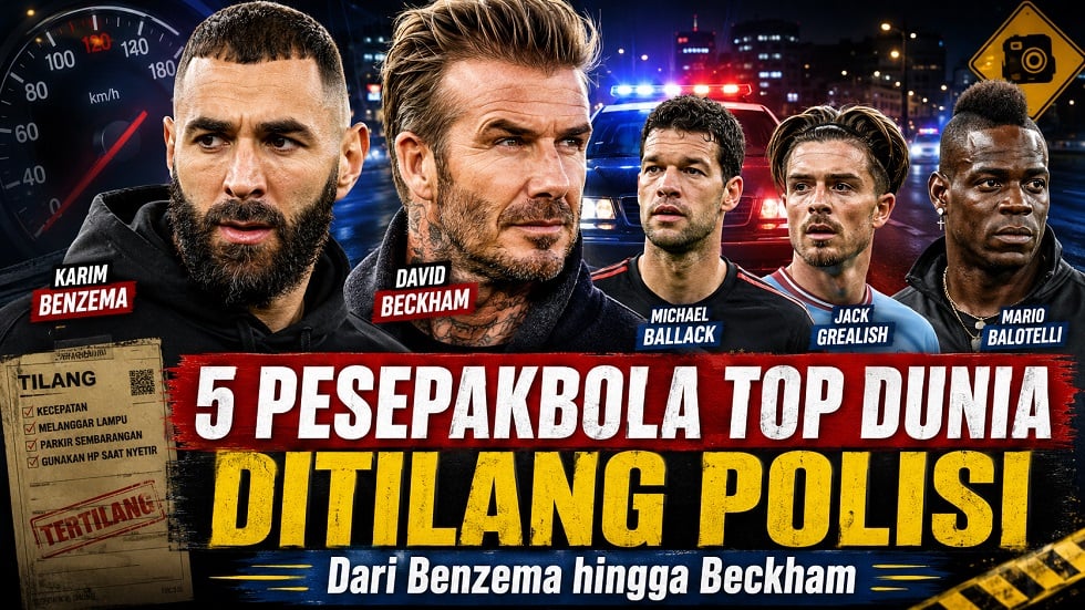 5 Pesepakbola Top Dunia Ditilang Polisi