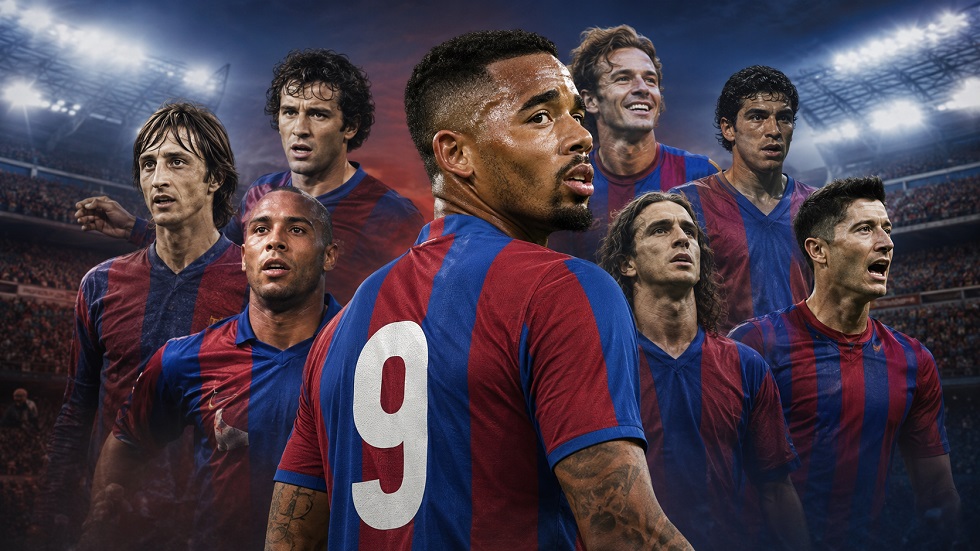 Gabriel Jesus mewarisi nomor 9 Barcelona.